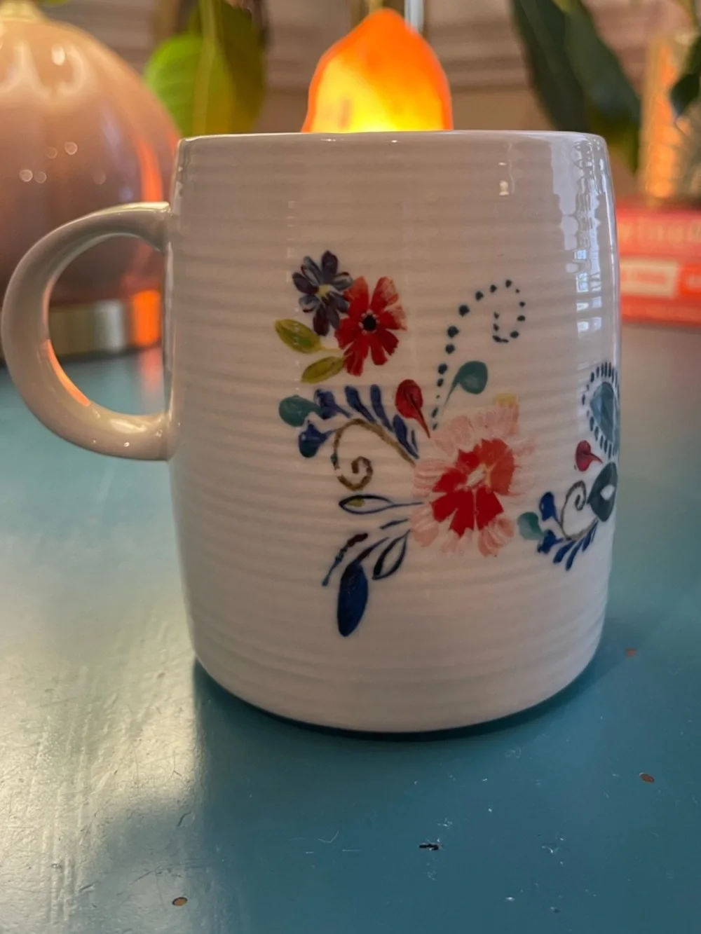 Anthropologie Starla Halfmann Floral Monogram “B” Mug